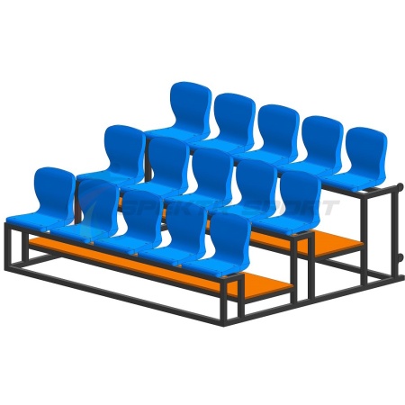 Купить Трибуна мобильная 3 ряда сиденья пластиковые на 15 мест в Ковдоре 